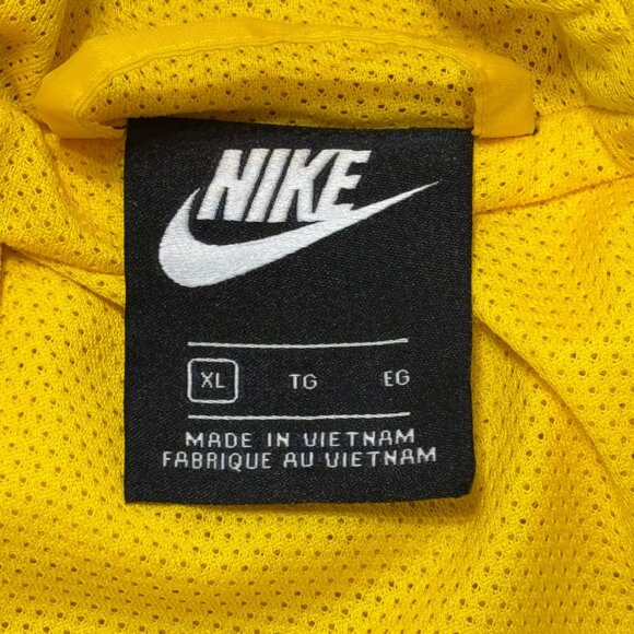 Nike XL Yellow Hooded Windbreaker Jacket - Picture 7 of 11